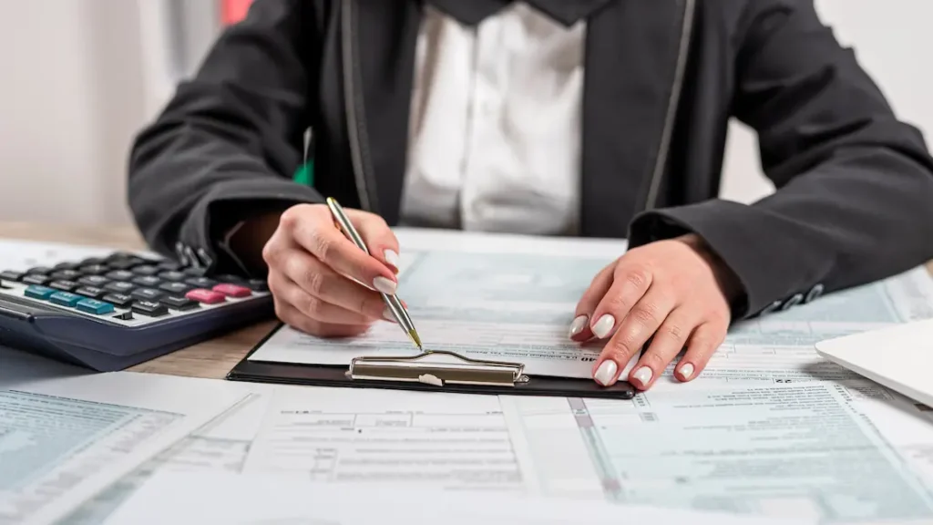 person reviewing deferred tax assets